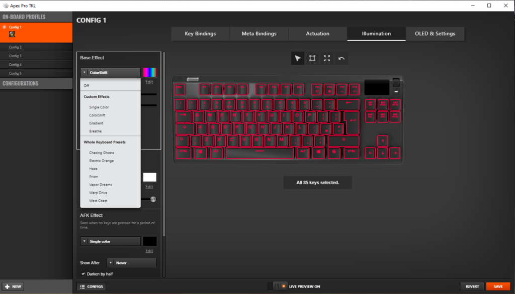 Steelseries APEX TKL Pro Review: RGB Keyboard Heaven ss engine 3 rgb options